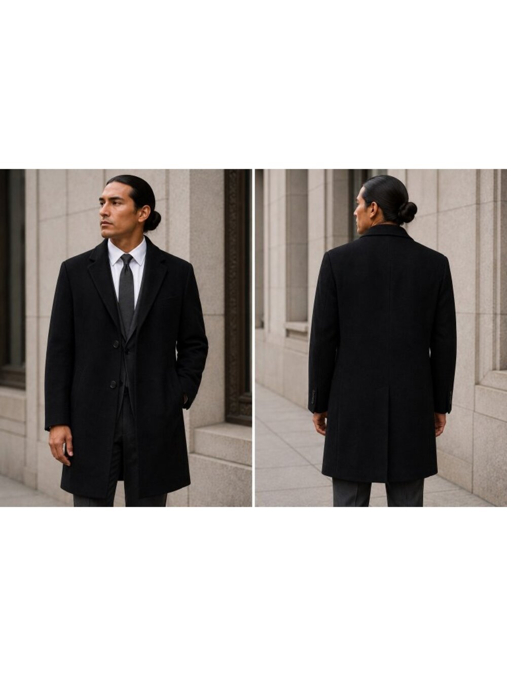 Brooks Brothers Brookstorm Loro Piana Storm System Wool Overcoat Black 40R